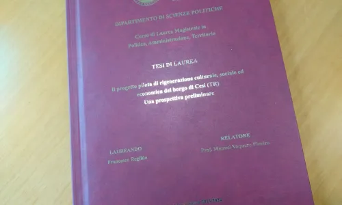 Una tesi di laurea sul progetto per Cesi